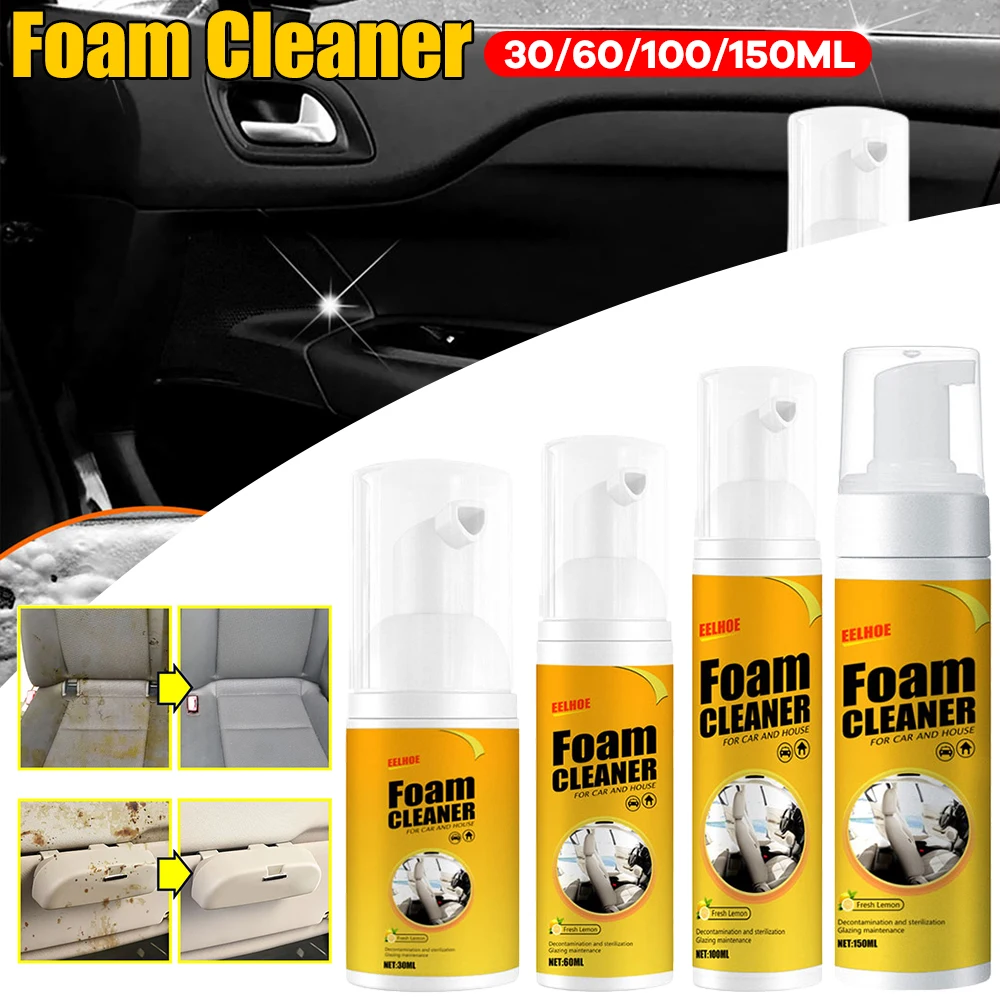 30/60/100/150ML Mehrzweck Schaum Reiniger Leder Sauber Entferner Spray Auto Waschen Auto Innen haushalts Reiniger Fleck Entfernung Image