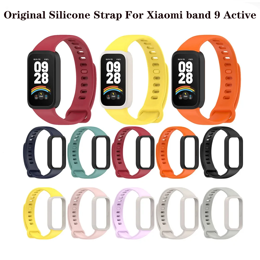 Original Silikonarmband für Xiaomi Band 9 Active, Ersatz-Sportarmband Correa-Armband für Redmi Band 3 Uhrenzubehör Image
