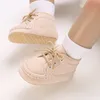 High Top Weiche Sohlen 0-18M Neugeborenen männer Und frauen Schuhe Schnüren Casual Schuhe Neugeborenen wanderschuhe Baby Sport Schuhe