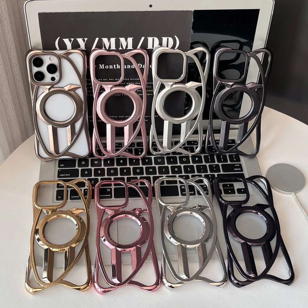 Kreative, keine Grenze, aushöhlen, matt und glänzend, magnetisch, kabelloses Laden, Handyhülle für iPhone 16, 15, 14, 13, 12 Pro Max Plus Image