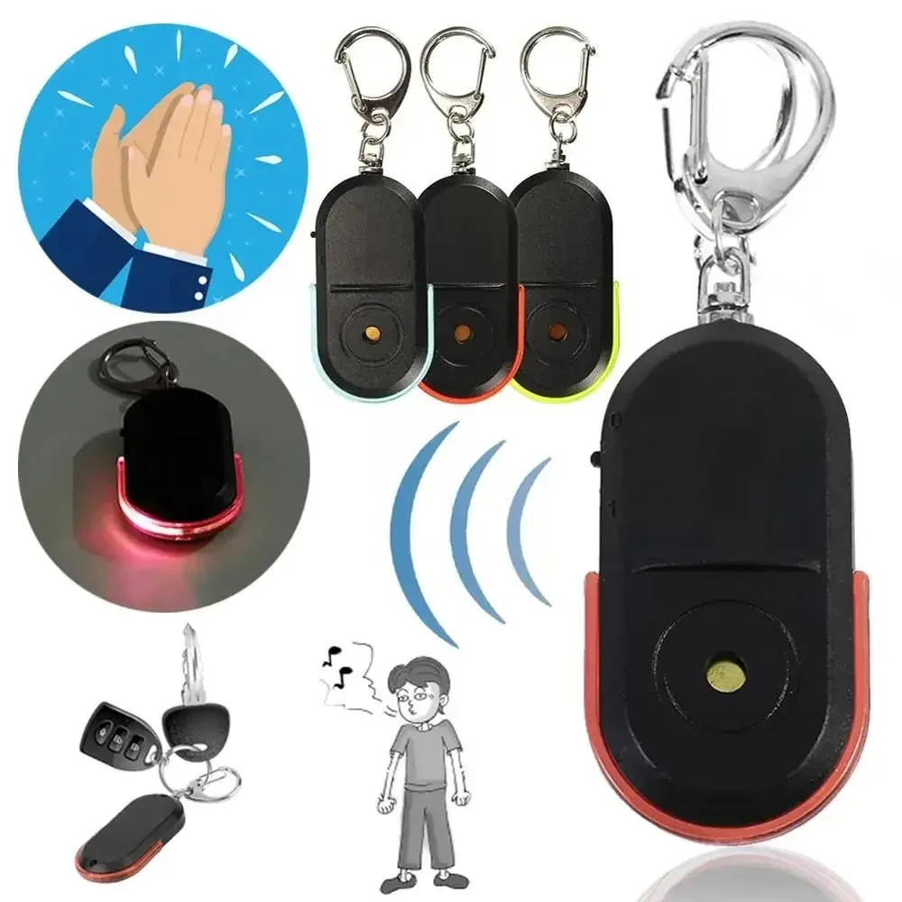 Anti-Lost Alarm Key Finder Locator Tracker Schlüsselanhänger Whistle Sound Smart Flashing Piepton mit LED-Licht Anti-Lost Keychain Finder Image