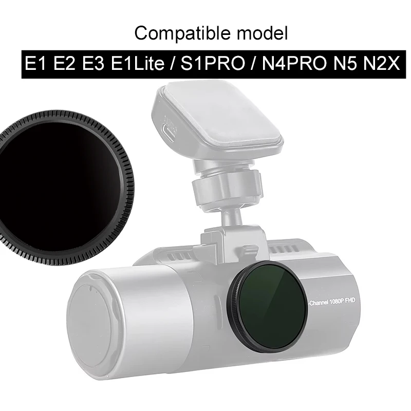 41,4 mm ultraschlanker CPL-Zirkularpolarisatorfilter für Vantrue E1 E2 E3 E1 Lite S1 PRO N4 PRO N5 N2X Dashcam Reduziert Blendung Reflektieren Image
