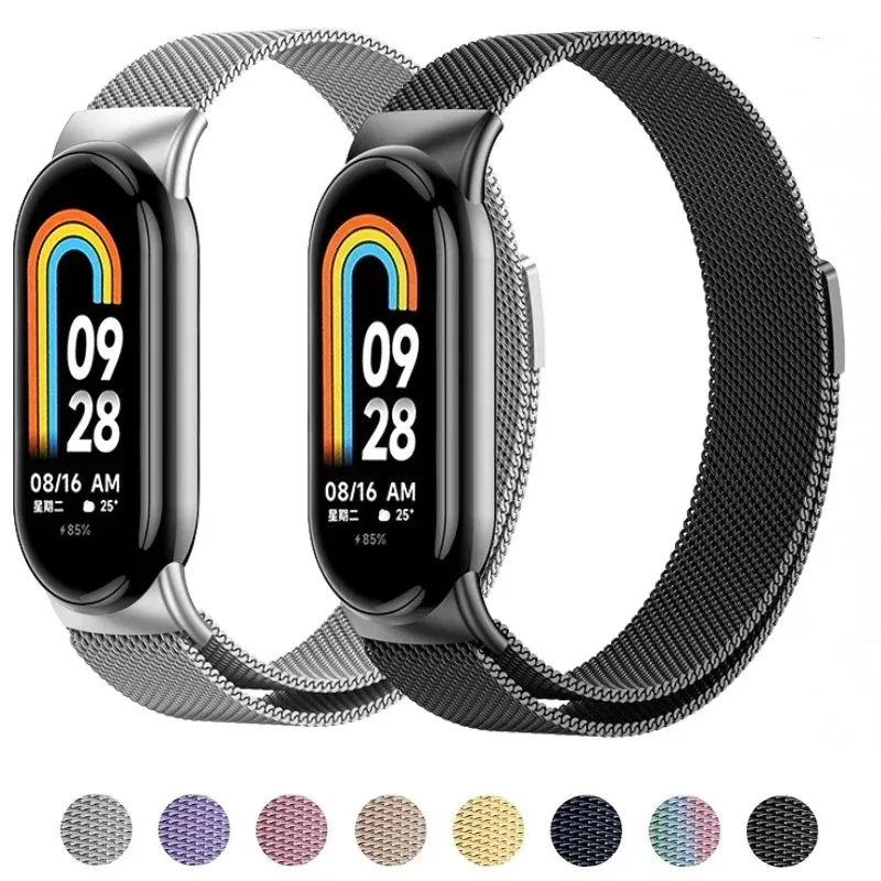 Milanese Band For xiaomi Mi Band 10 9 Strap global version accessories smartwatch bracelet wristband miband 9 8 NFC Replacement Image