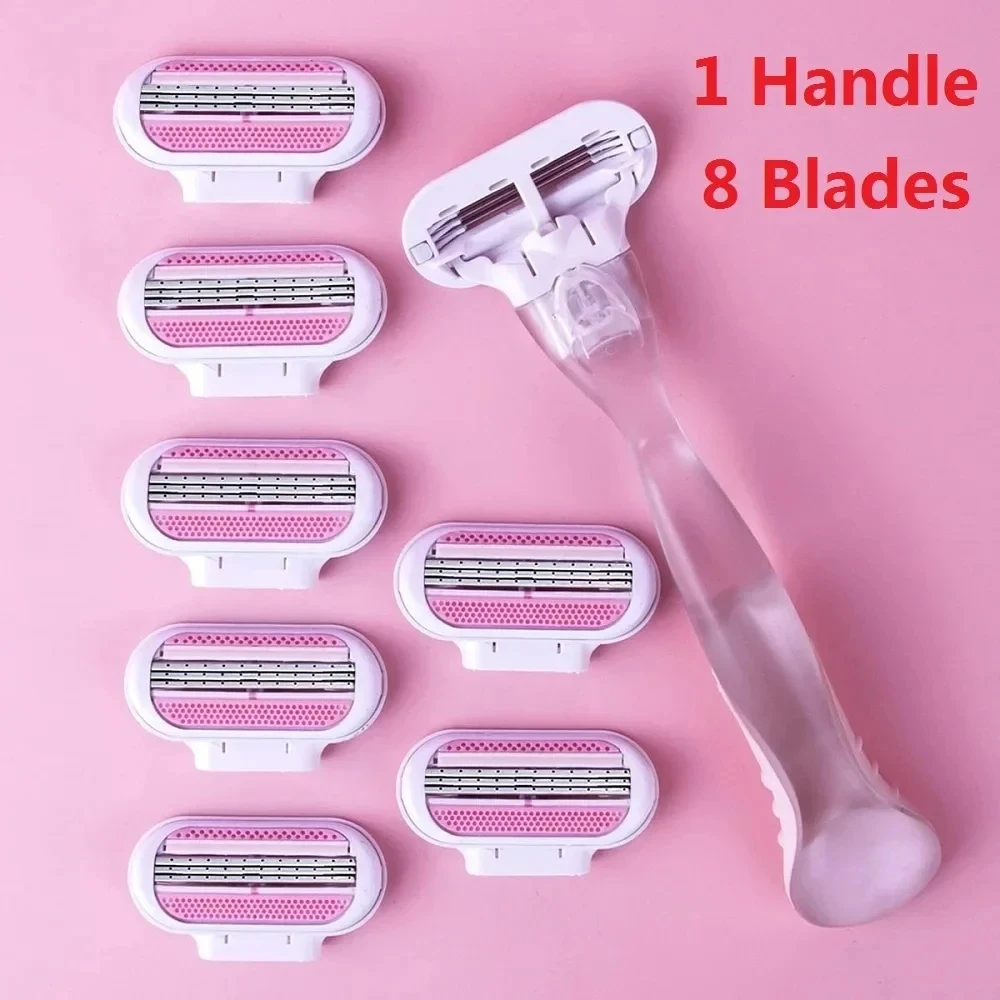 ​ ​ 3-lagiger manueller Rasierer – ultrascharfe Klingen für müheloses Gleiten, Anti-Irritations-Design, langlebige Haltbarkeit, perfekt Image