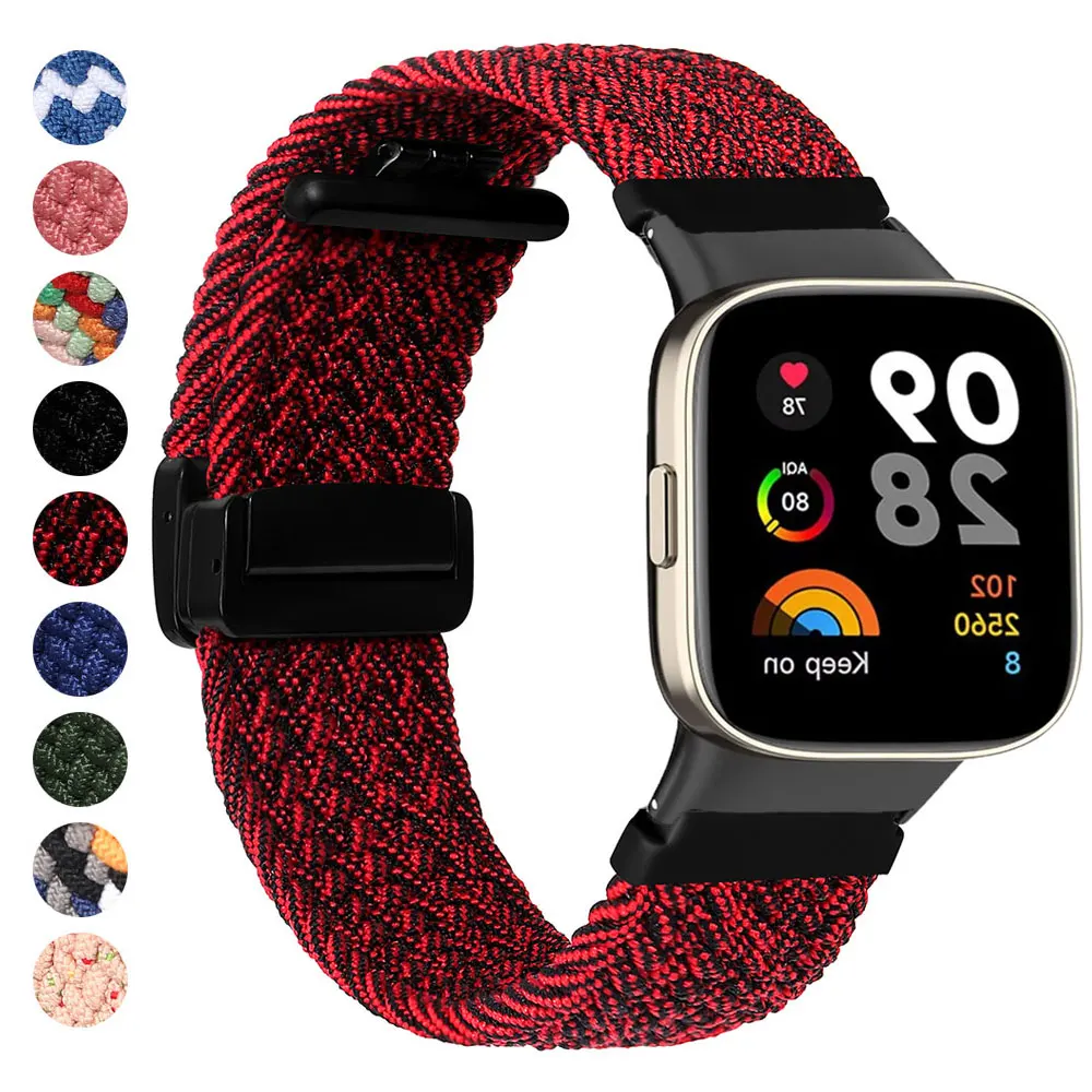 Magnetische Schleife Band Für Redmi Uhr 3 Armband Spinnt Nylon Armband Für Xiaomi Redmi Uhr 3 Strap Smartwatch Zubehör Image