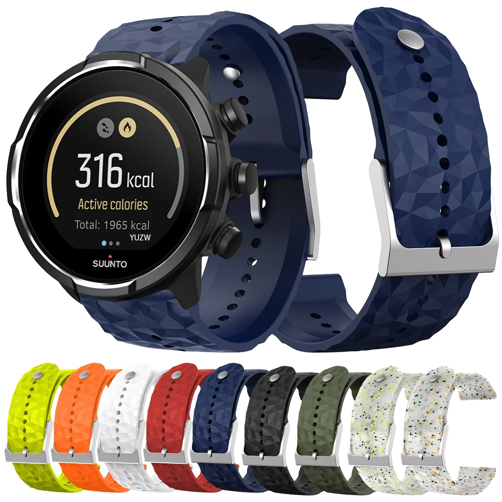 Silikon-Armband für Suunto Spartan Sport Wrist HR für Suunto 9/9 Baro/Suunto7/D5 Uhr 24 mm Ersatzband-Armbänder Image