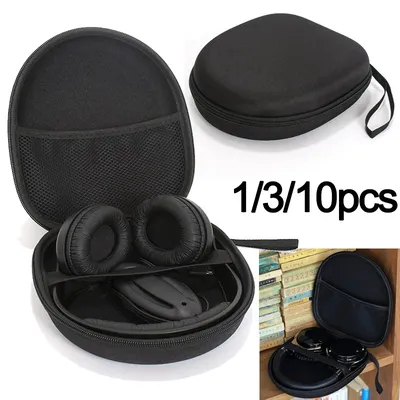 10-1PCS Harte EVA Kopfhörer Tragetasche Tasche mit Haken Kopfhörer Zubehör für SONY Tragbare Drahtlose Kopfhörer Lagerung box Image