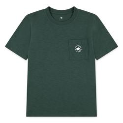 T-Shirt CONVERSE "CNVB DCTP SLUB POCKET TEE", Kinder, Gr. 128, branch out, Obermaterial: 60% Baumwolle, 40% Polyester, sportlich, Shirts, für Kinder