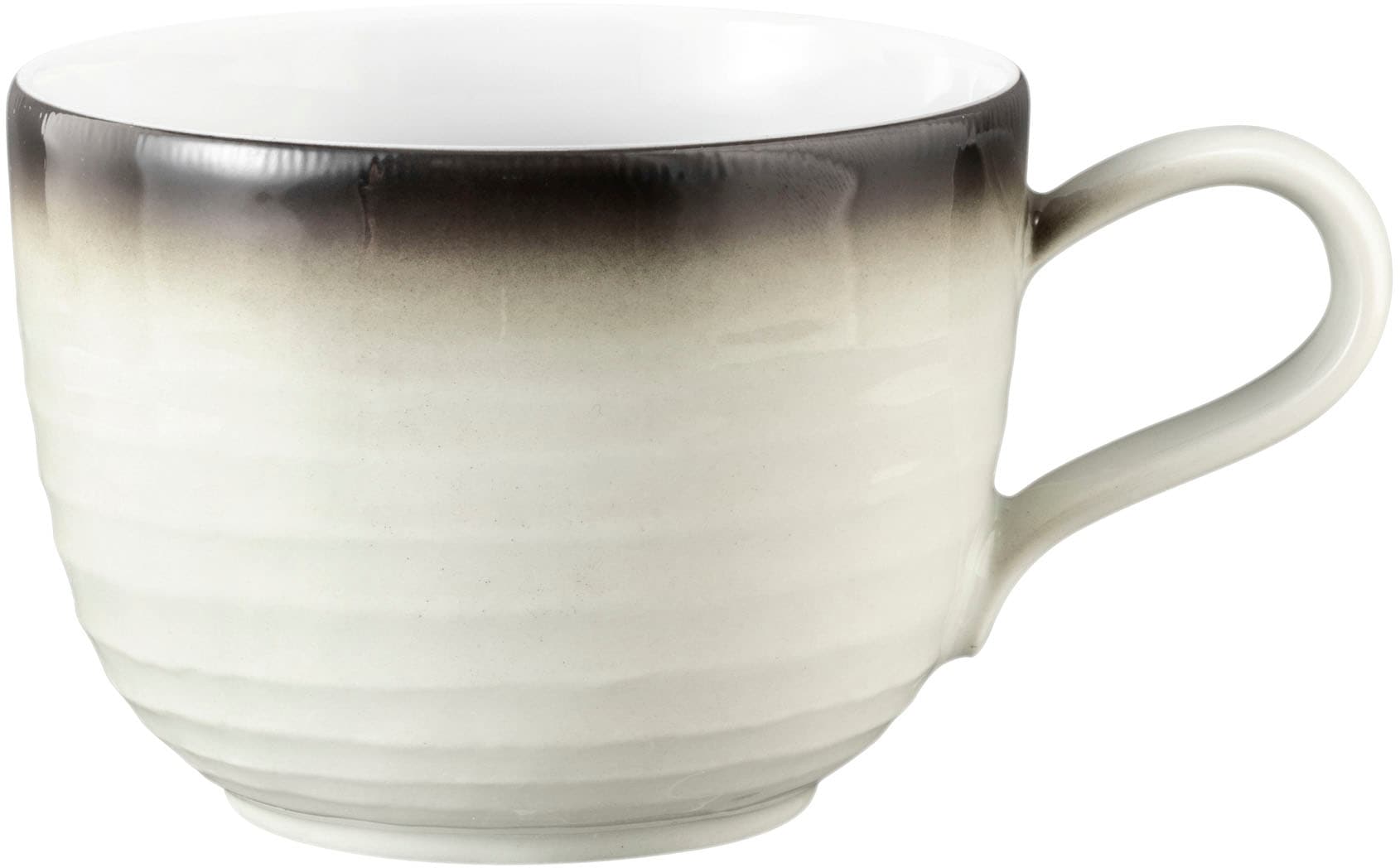 Tasse SELTMANN WEIDEN "Terra Corso", weiß (weiß, anthrazit, beige, grau), B:8cm H:6,4cm Ø:11,8cm, Porzellan, Trinkgefäße, Kaffeeobertasse 0,26 l Image