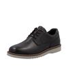 Schnürschuh RIEKER, Herren, Gr. 40, grau (dunkelgrau), Glattleder, unifarben, klassisch, Schuhe, Halbschuh, Business-Schnürer in bequemer Form