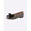 Ballerina HEINE, Damen, Gr. 39, beige (beige, schwarz), Textil, modisch, Schuhe