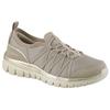 Slip-On Sneaker SKECHERS "GRACEFUL-PURECRUSH", Damen, Gr. 41, grau (taupe, goldfarben), Textil, Lederimitat, sportlich, Schuhe, Freizeitschuh mit elastischem Einstieg