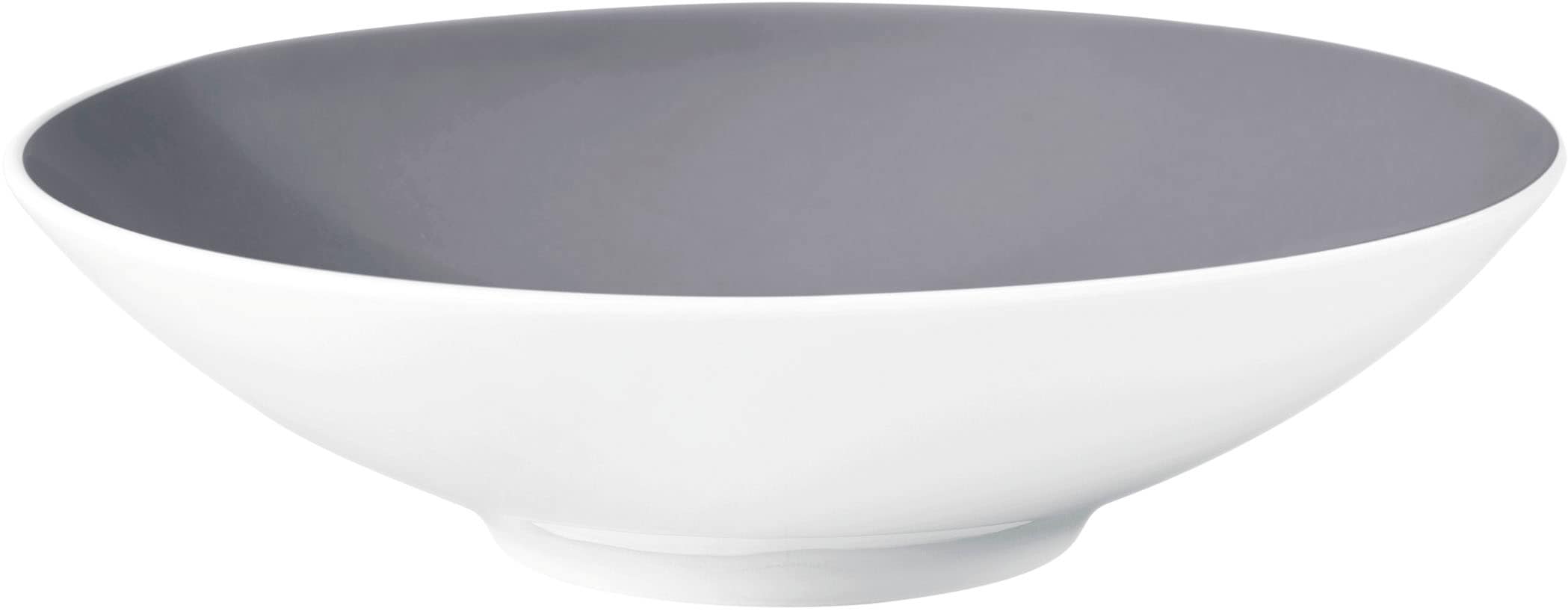 Suppenteller SELTMANN WEIDEN "Life Fashion", weiß (elegant grau, weiß), B:20cm H:5,5cm L:20cm T:20cm Ø:20cm, Porzellan, Speiseteller, Teller rund 20 cm