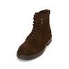 Stiefelette MARC O'POLO "aus softem Velours-Rindleder", Damen, Gr. 43, braun (schwarz earth), Obermaterial: 100% Leder (Rind), unifarben, Schuhe