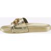 Pantolette CASUAL LOOKS, Gr. 41, gold (goldfarben), Polyester, modisch, Schuhe