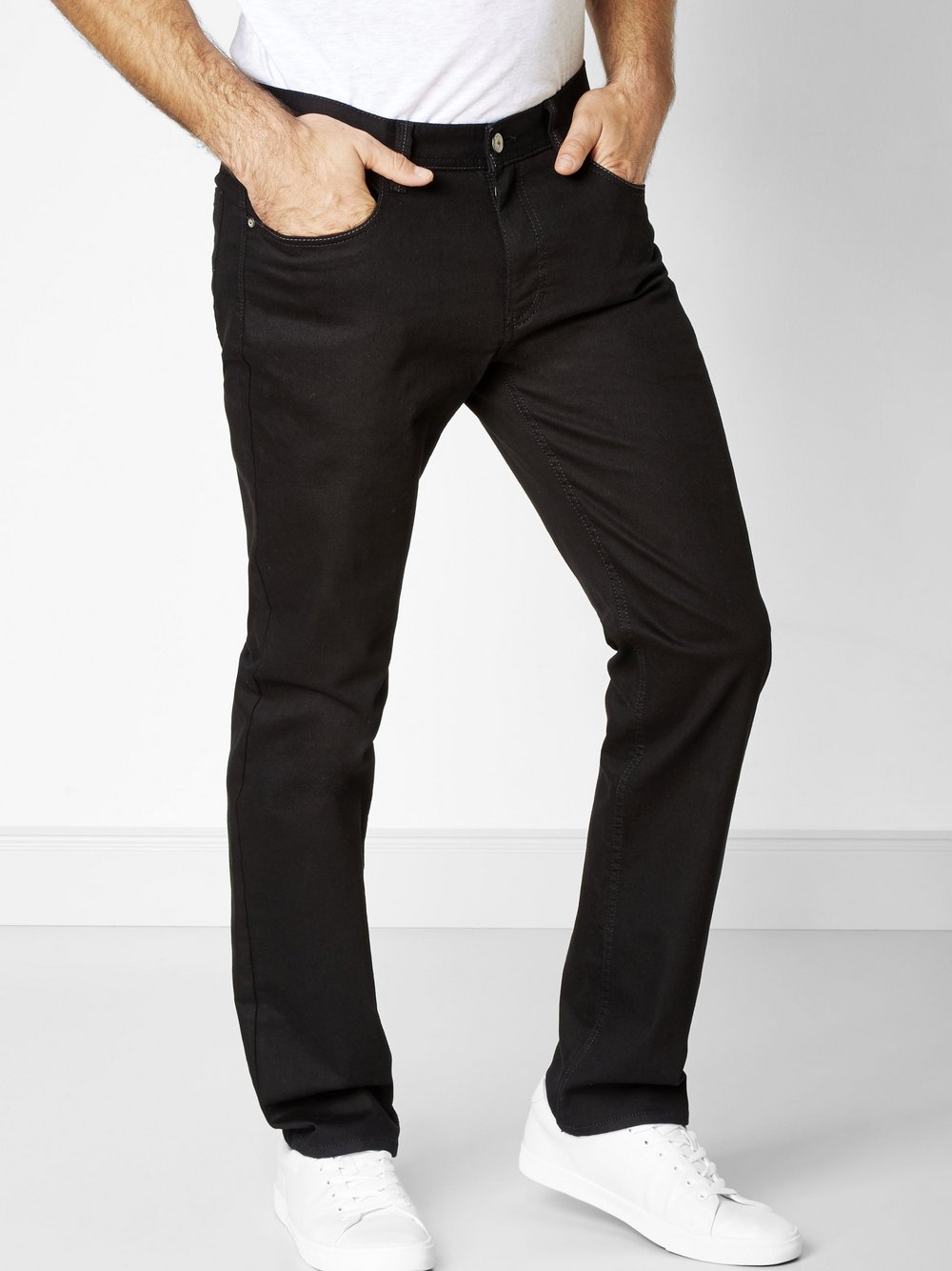 Redpoint 5-Pocket Jeans Herren schwarz, 34-32