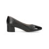 Pumps CAPRICE "Caprice Pumps Leder/Textil", Damen, Gr. 39, schwarz, Leder, Textil, casual, Schuhe