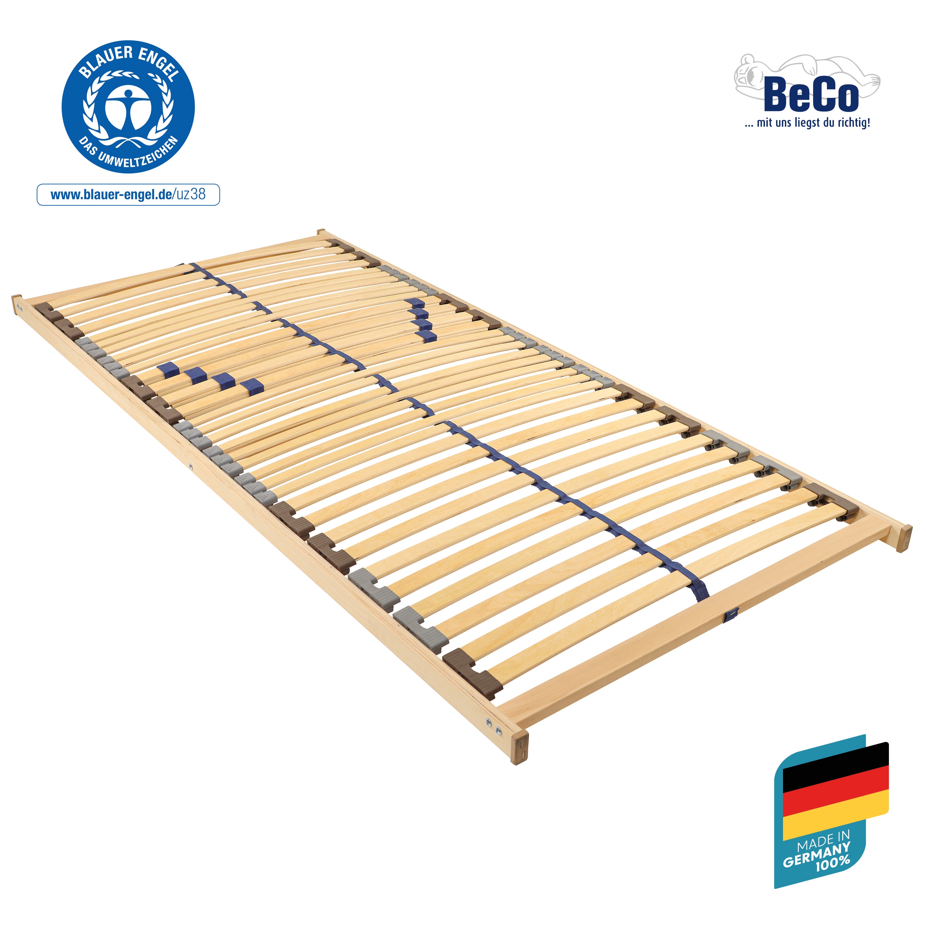 Lattenrost BECO "Blue Line NV", weiß, neutral, B:90cm H:5cm L:190cm, Lattenroste, Lattenrost, ausgezeichnet mit dem Blauen Engel