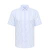 Kurzarmhemd ETERNA "SLIM FIT", Herren, Gr. M, US-Größen, blau, 48% Baumwolle, 52% Lyocell, schmal, Kurzarm, Hemden, EASY IRON (bügelleicht)