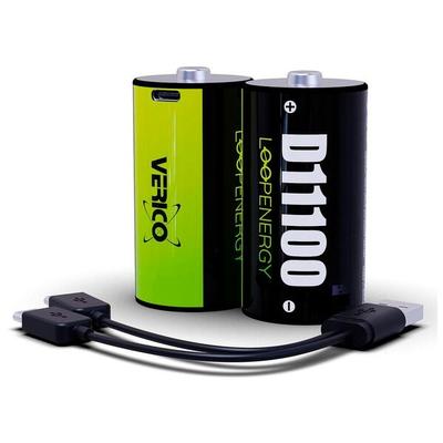 VERICO 2x USB-Akkus mit Ladekabel »LoopEnergy Mono D« Mono D