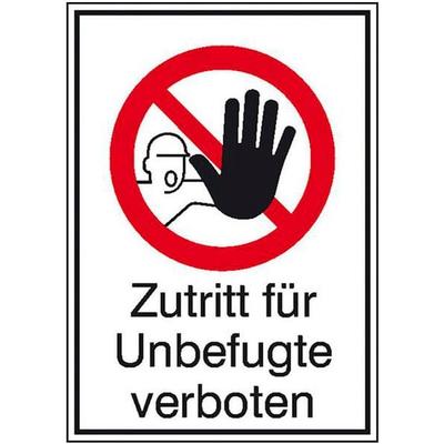 OTTO Office Verbotsschild »Zutritt für Unbefugte verboten« 21,0 x 29,7 cm Aluminium 1 Stück Image
