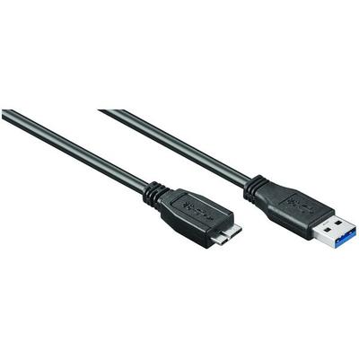 goobay USB-Kabel USB 3.0 A/Micro USB 3.0 B schwarz 3.0 m Image