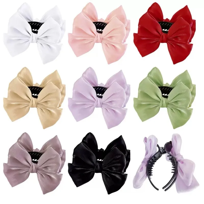 Vielseitiger Drei-Zahn-Schleifenclip, einfacher Temperament-Haarschmuck für Frauen Image