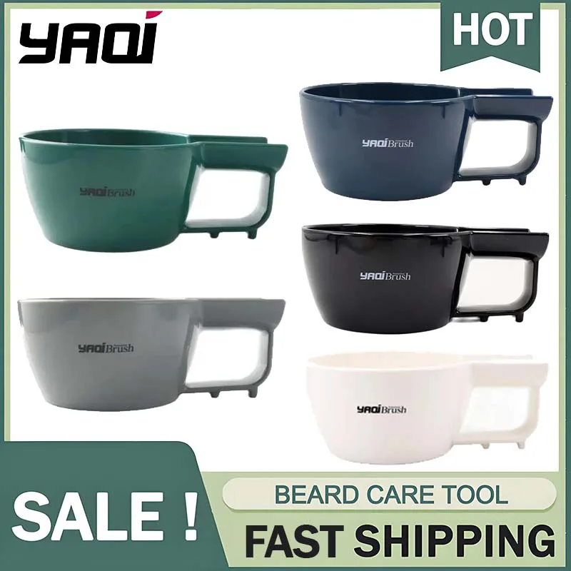 Yaqi Günstige 5 Farbe Minimalismus Kunststoff Rasierschale Für Herren Rasierpinsel Hohe Qualität Haltbarkeit Vielseitig Verwenden Männliche Rasierschale Image