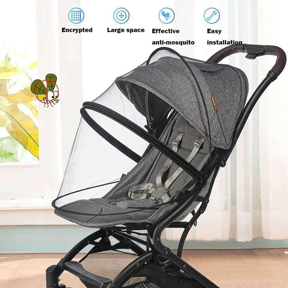 Falten Volle Abdeckung Outdoor Kinderwagen Moskito Net Baby Moskito Net Infant Schutz Mesh Kinderwagen Anti-bug Netting Image