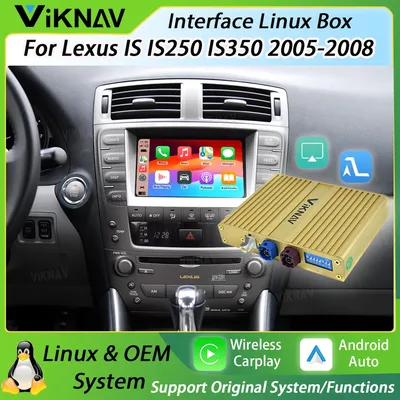 Viknav Linux OEM Car For Lexus IS 2005-2008 Interface Kit Upgrade Decoder Box MuItimedia Wireless CarPlay GPS DVD Android Auto