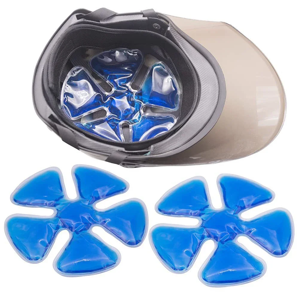 Schutzhelm-Eisbeutel-Helm, kühlender Einsatz, wiederverwendbarer Sonnenhut, kühlender Einsatz für Laufen, Camping, Klettern, tragbarer Helm, Kaltpolster Image