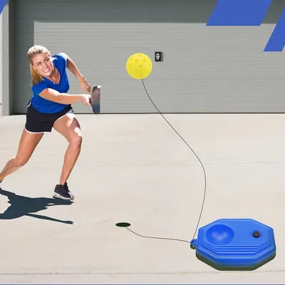 1 Stück hochelastischer Pickleball-Trainer, Rebounder, langlebig, für drinnen und draußen, Trainingshilfe, Übungszubehör, geeignet für Anfänger Image