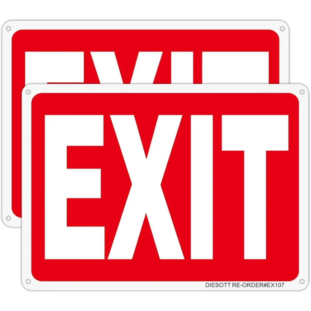 Zuverlässiges Aluminium-Ausgangsschild – UV-geschützt, wetterfest, langlebig – einfache Installation für den Innen- und Außenbereich Image