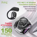 Traduttore HTC NE11 Bluetooth 6.0 OWS Cuffie wireless Auricolari per traduzione Touch screen a colori Durata della batteria ultra lunga