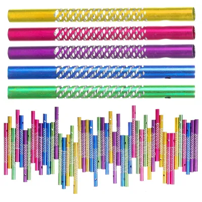 50 stücke Wind Musik Wind Chime Machen Rohr Memorial Wind Chimes DIY Wind Chime Metall Ersatz Rohr Für DIY Handwerk Garten im freien