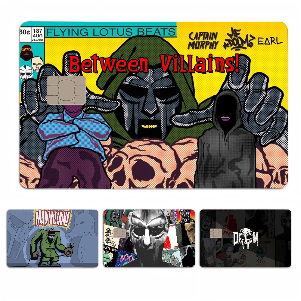 M-MF D-DOOM Rapper Kreditkarte Haut Aufkleber Keine Kleberückstände Wasserdicht Für VISA Kreditkarte U-Bahn Zugangskarte Image