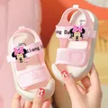 Disney Topolino Sandali per bambini Morbidi estivi Nuove scarpe da ragazza traspiranti per ragazzo Scarpe da spiaggia anti-calcio Scarpe da bambino antiscivolo Minnie