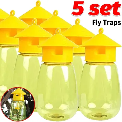 Plastic Hanging Fruit Fly Trap Bottle Mosquitoes Wasps Killer Traps Outdoor Garden Orchard Insect Pest Control Catcher Container