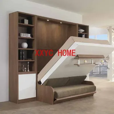 Space Saving Home Furniture 20WB002 Vertical Double Wall Bed Folding Murphy Bed