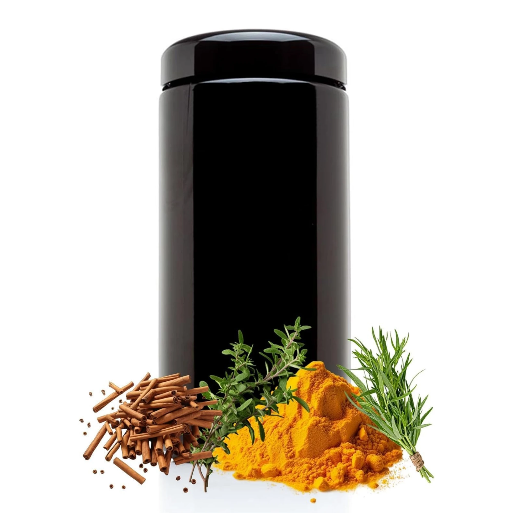 5 ml – 1000 ml UV-Glasbehälter, luftdichter Behälter, geruchsdicht, mit 2-Wege-Feuchtigkeit, 62 % Packung hält Kräuter, Kaffee und Tee frisch Image