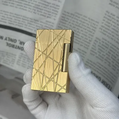 Luxury Cigarette Lighter For Men Refillable Gas Lighter Classic Sound Pure Copper Sofe Flame Adjustable Lighter Man's Gift