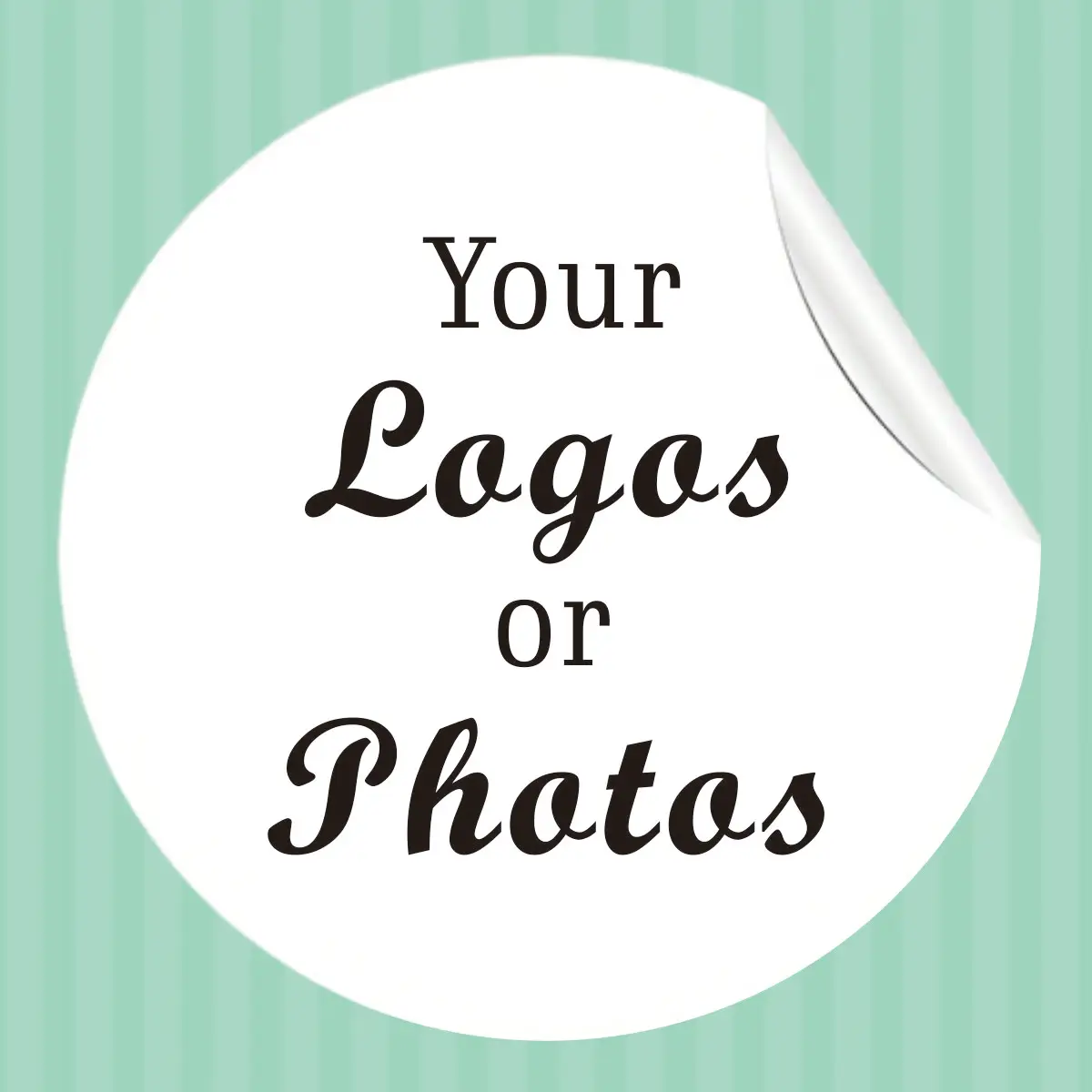 Anpassbare Fotoaufkleber mit mehrfarbigen Logos – langlebige, wasserfeste Etiketten für Werbeaktivitäten und Firmengeschenke Image