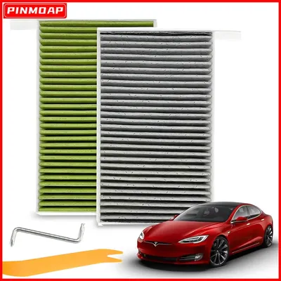 Car Air Filter Air Conditioner Cabin Filter With Activated Carbon Replacement Suitable For Tesla Model 3 Y Equipped With Tools