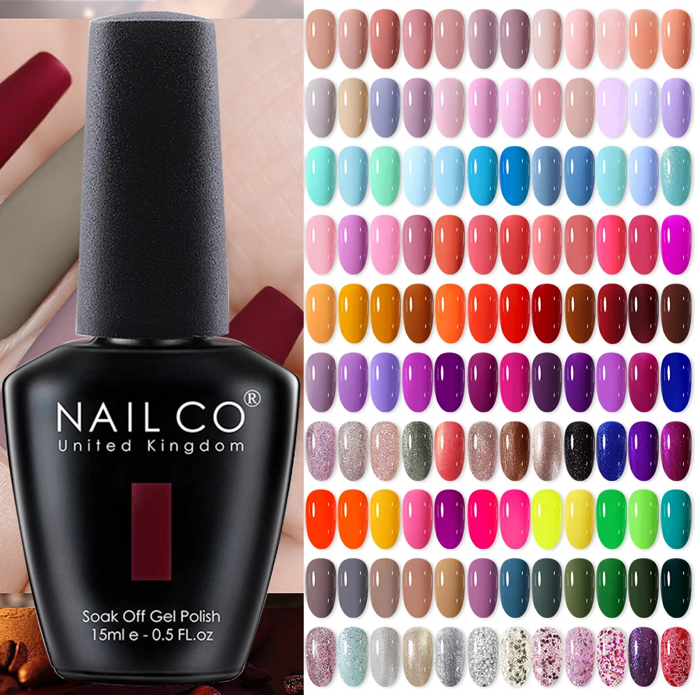 NAILCO Nails Art Hema TPO Free 15 ml Gelpoliermittel Farben Vernis Semi Permanent UV Gel Nagellack Maniküre TOP Coat Lack Hybrid Image