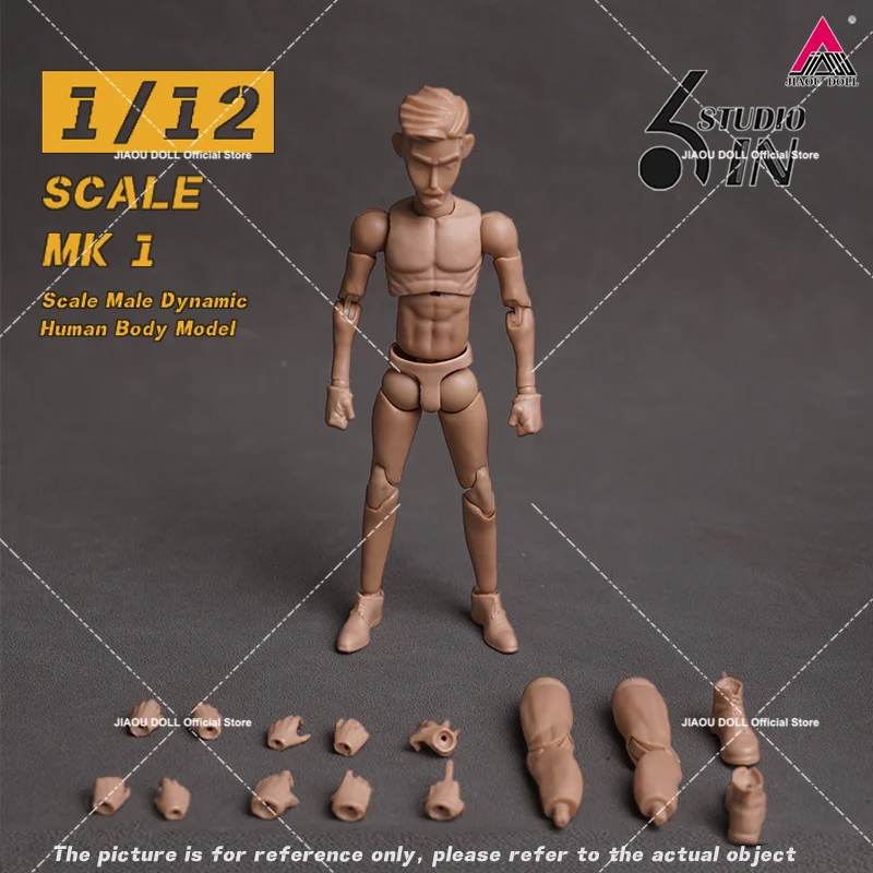 6in Studio Superflexibler Comic-gelenkförmiger männlicher Körper im Maßstab 1:12 für 6" dynamische menschliche Actionfiguren-Puppenmodell Image