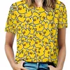 Bunch of Rubber Ducks T-Shirt O-Ausschnitt Gelbes Tier Übergroße T-Shirts Kurzarm Klassisches T-Shirt Damen Strand Hip Hop Kleidung