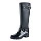 Wellington Boots, Women's Warm Rain Boots, Long Shaft Boots, Block Heel, Waterproof Rain Boots, Rubber Shoes, Non-Slip Winter Boots, Outdoor Shoes, Fishing Boots, Slip-On Boots, black, 7 UK