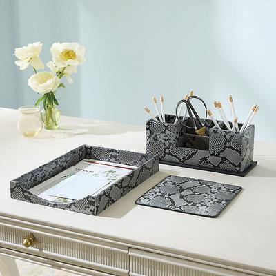 Foiled Leather Desk Accessories - Desk Caddy - Ballard Designs