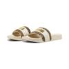 Badesandale PUMA "LEADCAT 2.0 ANIMAL FLAIR", Gr. 38, alpine snow, puma gold, Synthetik, bedruckt, sportlich, Schuhe