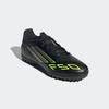 Fußballschuh ADIDAS PERFORMANCE "F50 CLUB KUNSTRASEN E", Gr. 44,5, schwarz (core schwarz, iron metallic, lucid lemon), Synthetik, sportlich, Schuhe, geeignet für harte Untergründe Asche und Kunstrasen